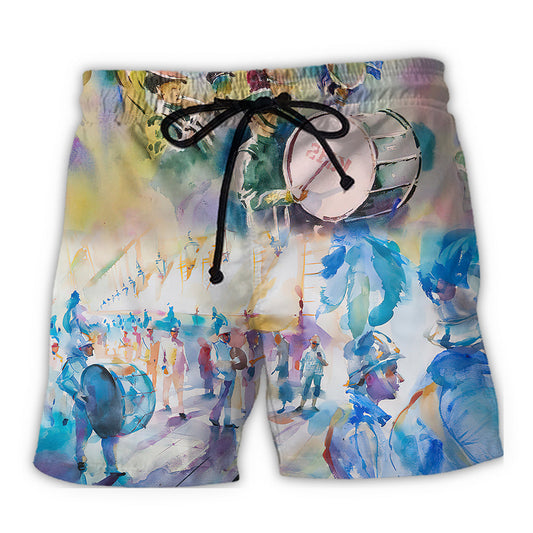 Marching Band Music Performance Beach Shorts Artwork Detail For Comfortable Everyday Summer Wear