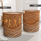 Marching Band Rattan Texture Laundry Basket For Room Home Organizer