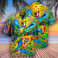 Parrot Mardi Gras Hawaiian Shirt Pattern View For Lightweight Everyday Style