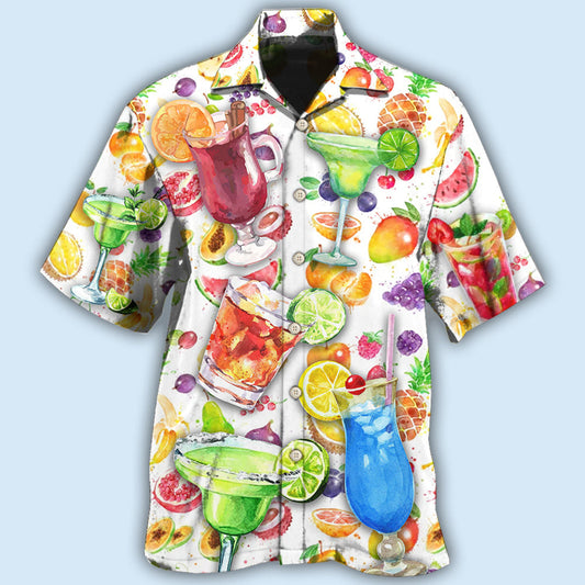 Colorful Cocktail Margarita Hawaiian Shirt For Beach Days, Coastal Adventures, And Thoughtful Gift Giving