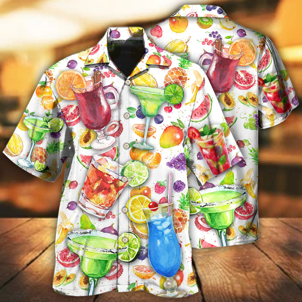 Colorful Cocktail Margarita Hawaiian Shirt For Beach Days, Coastal Adventures, And Thoughtful Gift Giving