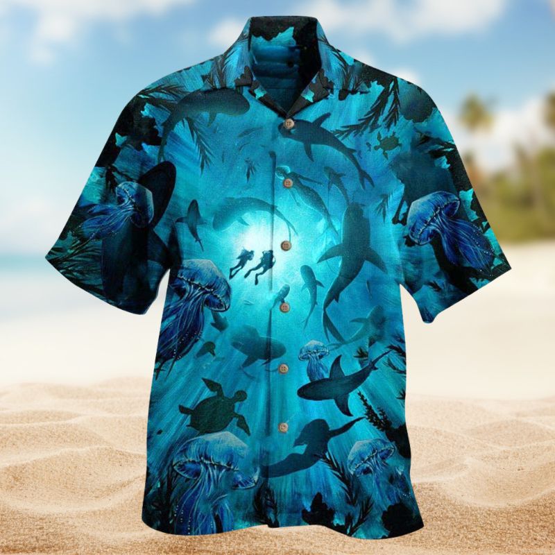Marine Biology Sea Diving Hawaiian Shirt For Island Adventures Ocean Themes And Relaxed Casual Style