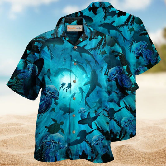 Marine Biology Sea Diving Hawaiian Shirt For Island Adventures Ocean Themes And Relaxed Casual Style