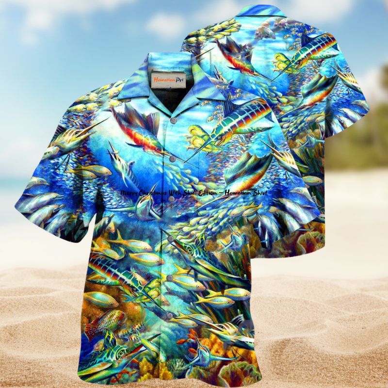 Marine Biology Swordfish Hawaiian Shirt For Resort Getaways Outdoor Parties And Everyday Summer Wear