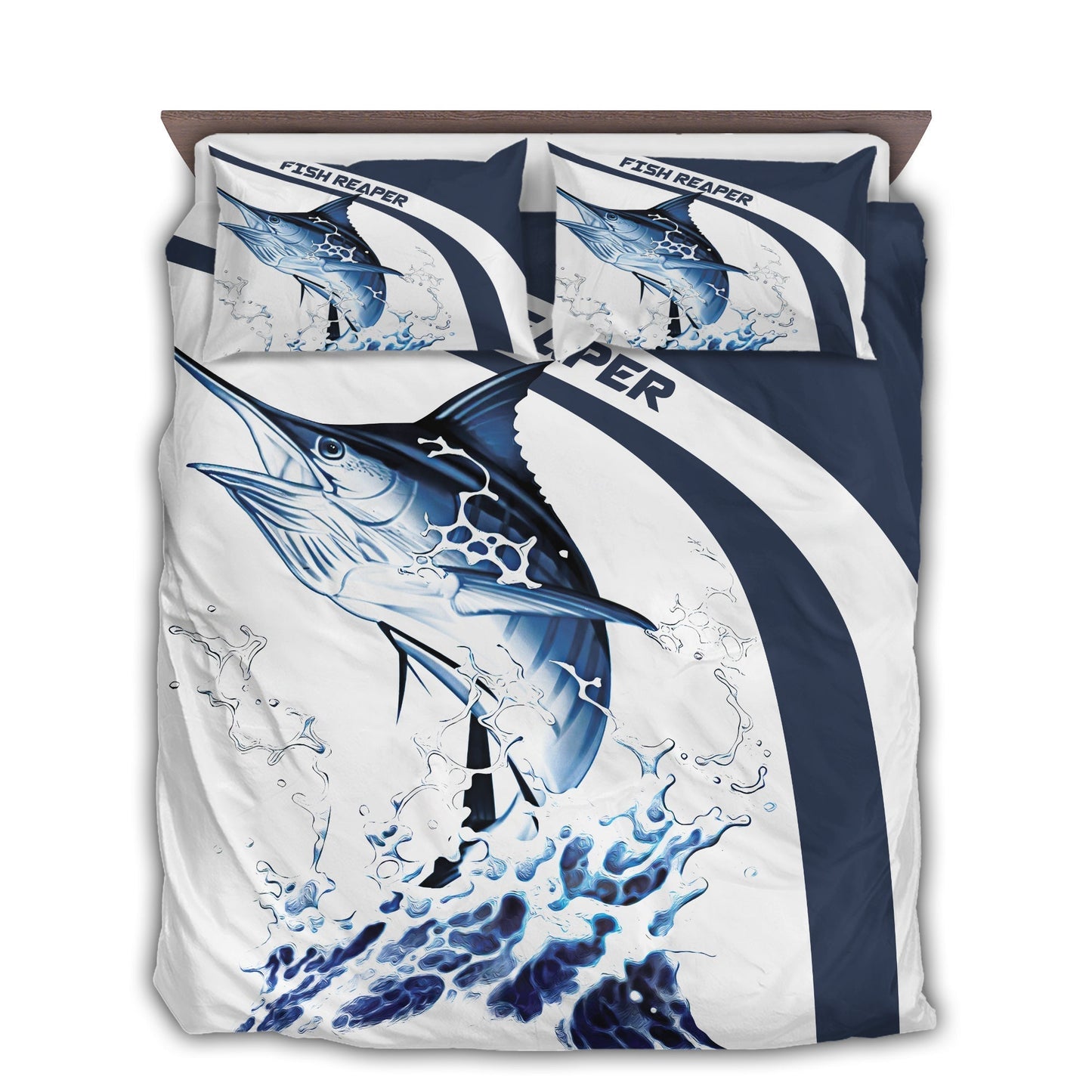 Marlin Fishing Hobby Bedding Cover For Outdoor Lover Bedroom Decor