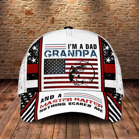 Master Baiter Nothing Scares Me Fishing Classic Cap For Weekend Travel Outdoor Events And Casual Outfits