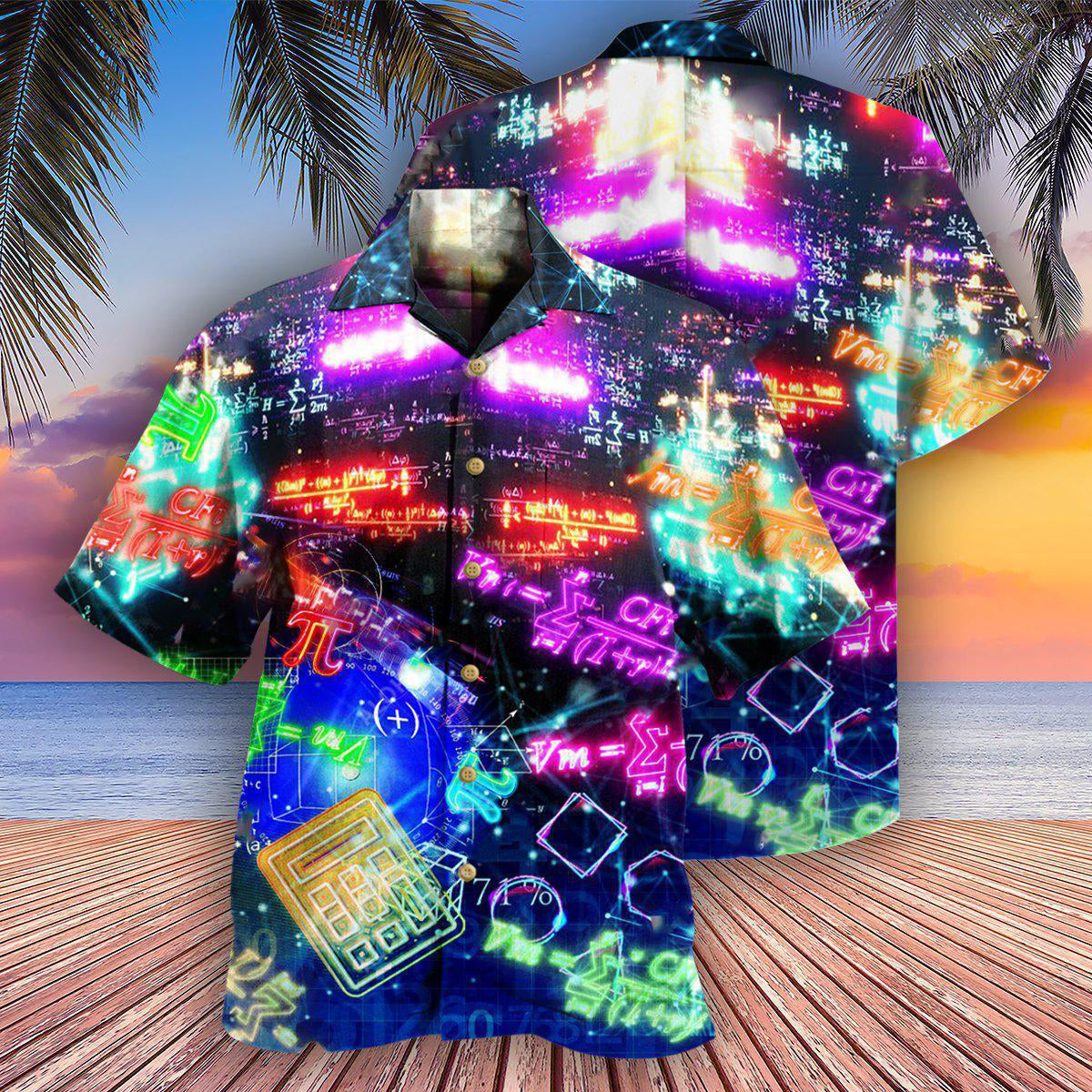 Colorful Mathematics Hawaiian Shirt With All Over Print For Coastal Vacations Warm Weather Events And Daily Style