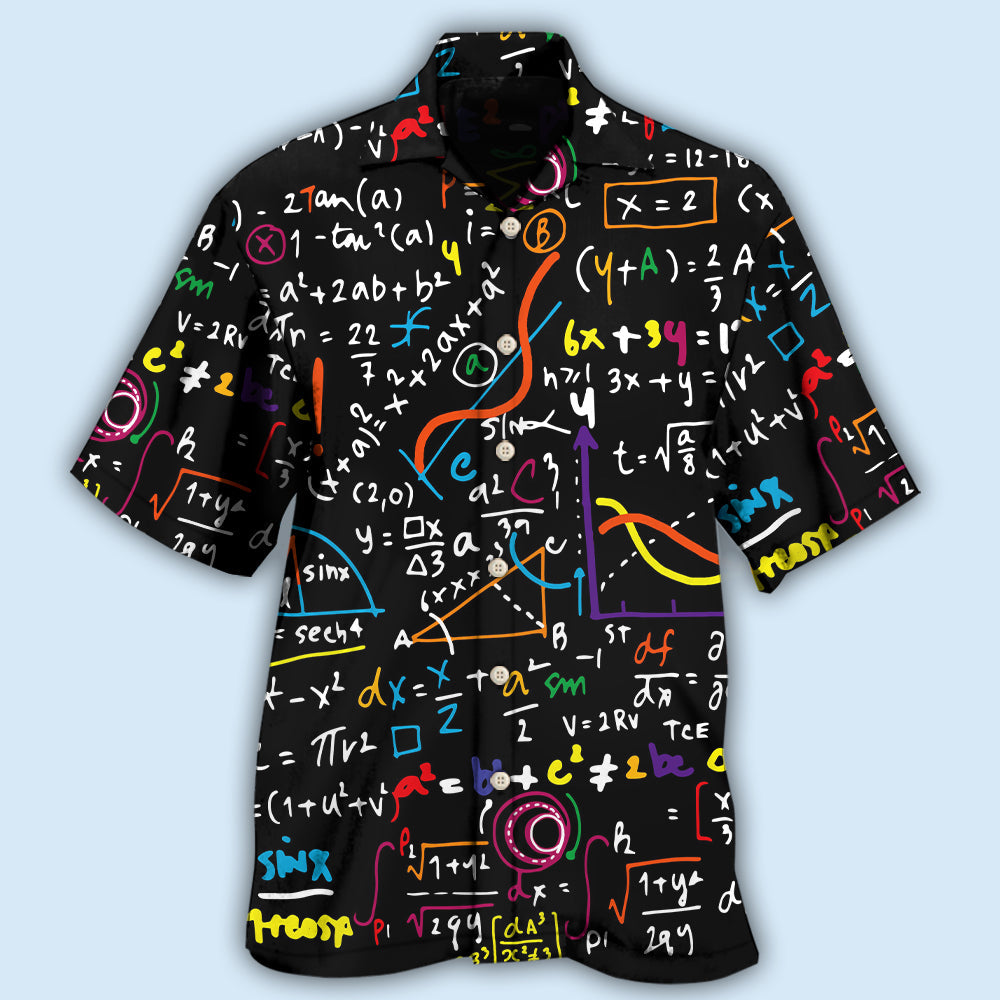Math Mathematics Hawaiian Shirt Pattern View For Relaxed Warm Weather Outfits
