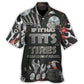 Funny Vintage Mechanic Strong Attitude Hawaiian Shirt Artwork Detail For Tropical Trips And Casual Outings