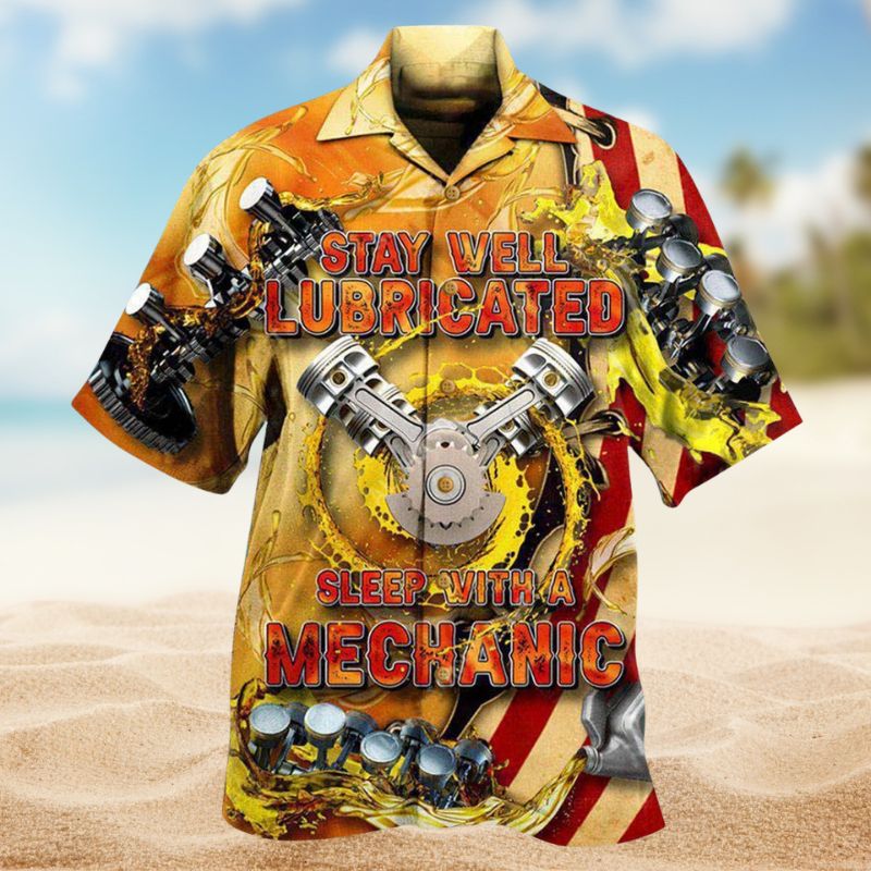 Mechanic Stay Well Lubricated Hawaiian Shirt For Tropical Holidays, Outdoor Gatherings, And Everyday Comfort