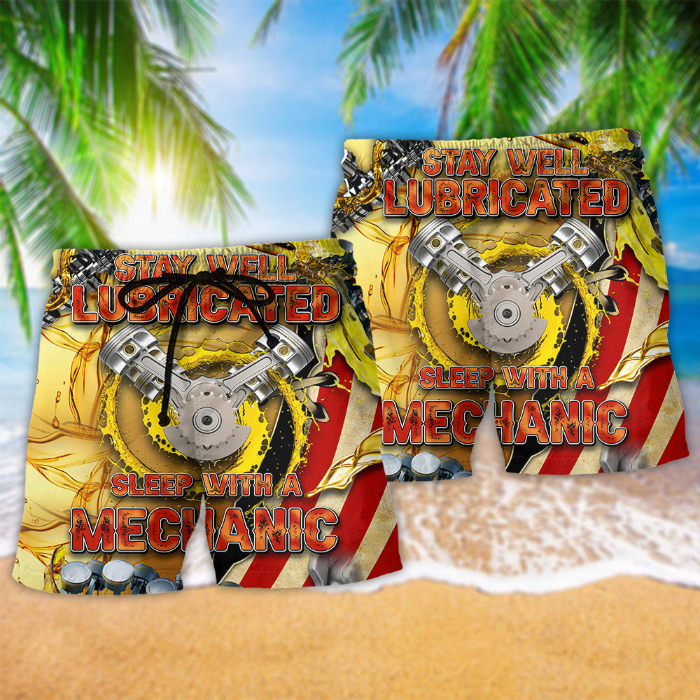Mechanic Humor Stay Well Maintained Beach Shorts Design View For Summer Events And Coastal Getaways