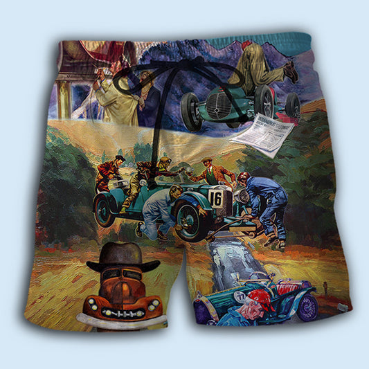 Mechanic Beach Shorts Print Detail For Thoughtful Gift Giving