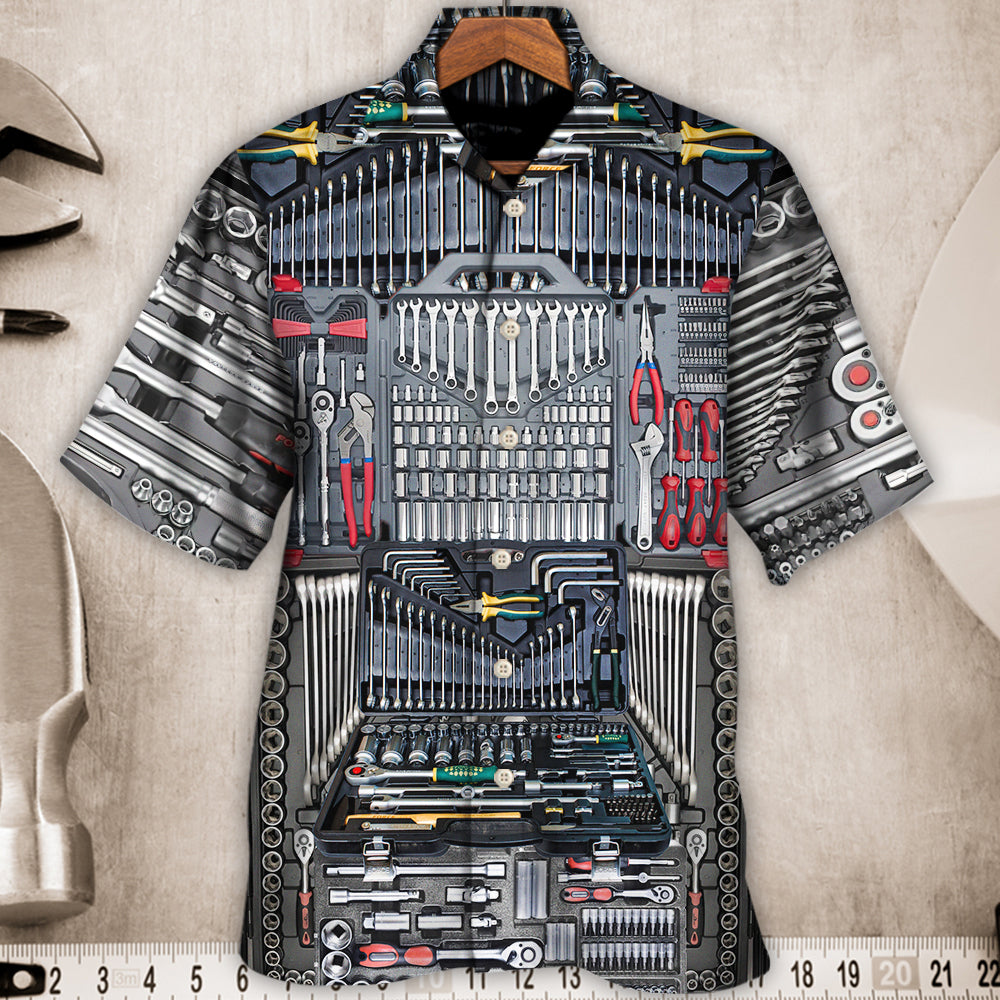 Mechanic Hawaiian Shirt Pattern View For Relaxed Warm Weather Outfits
