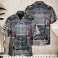 Mechanic Hawaiian Shirt Artwork Detail For Resort Trips And Outdoor Activities