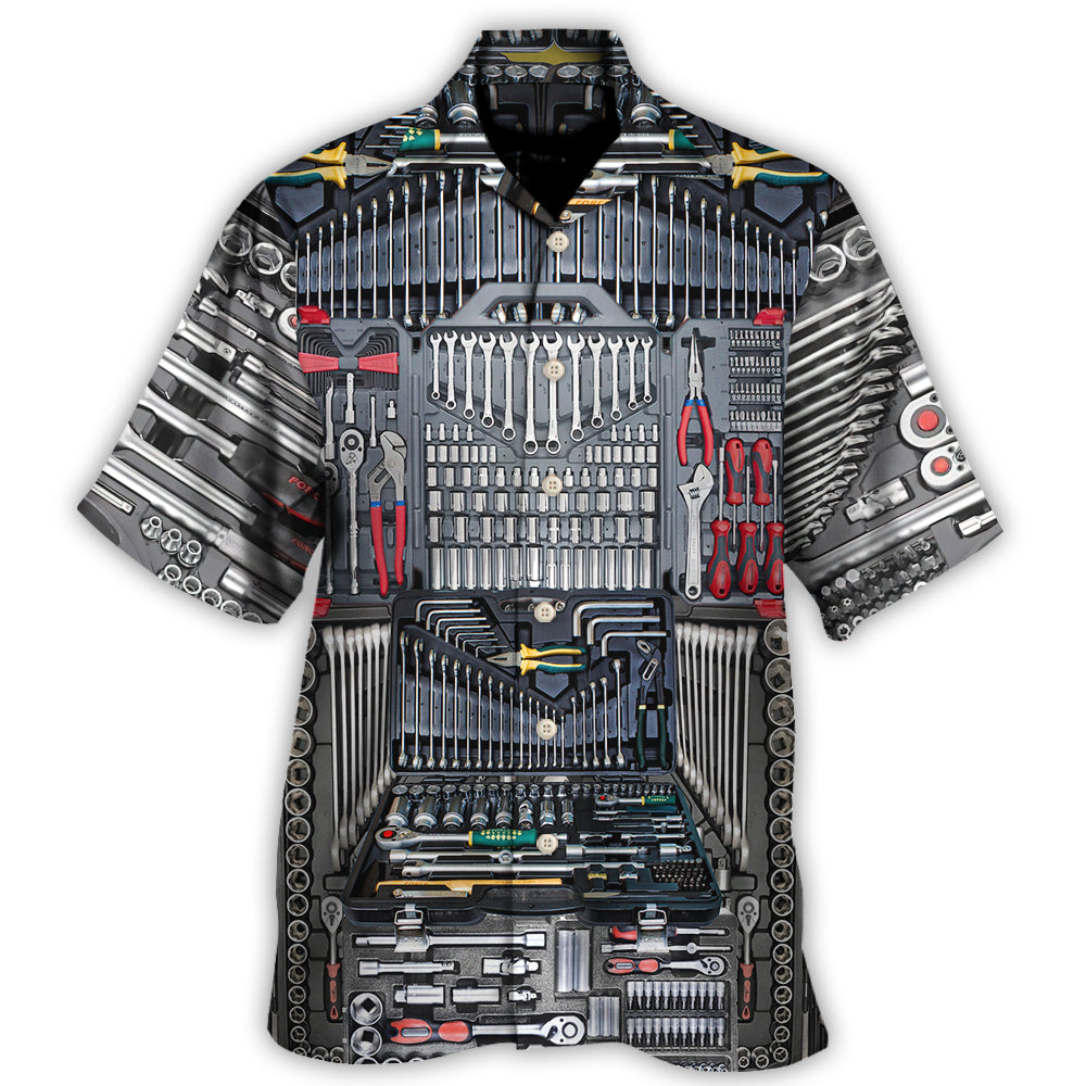 Mechanic Hawaiian Shirt For Summer Vacation And Beach Travel