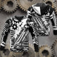 Black White Mechanic Hoodie For Casual Outfits Outdoor Trips And Comfortable Layering