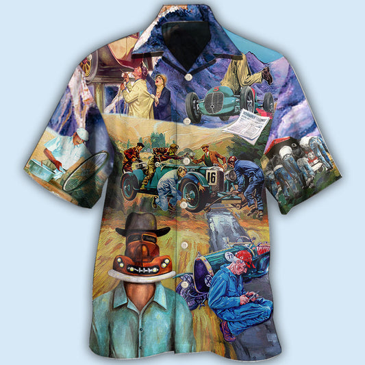Mechanic Creative Pattern Hawaiian Shirt For Island Vacations, Resort Wear, And Relaxed Seasonal Style