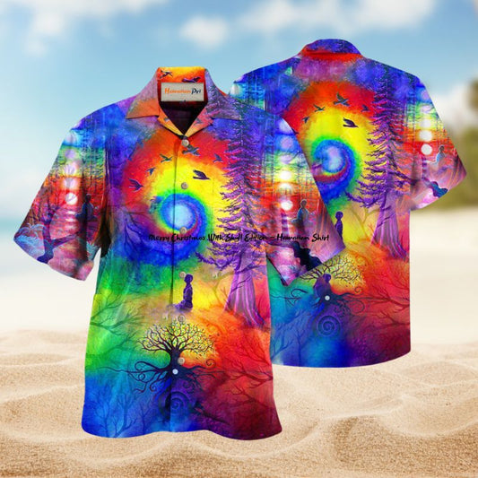 Meditation Inner Universe Hawaiian Shirt For Beach Holidays Outdoor Outings And Relaxed Everyday Wear