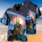 Creative Galaxy Yoga Meditation Universe Hawaiian Shirt For Tropical Holidays, Outdoor Gatherings, And Everyday Comfort