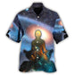Creative Galaxy Yoga Meditation Universe Hawaiian Shirt For Tropical Holidays, Outdoor Gatherings, And Everyday Comfort