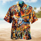 Melody Of Night Violin Art Hawaiian Shirt For Music Lovers Resort Travel And Casual Warm Weather Wear