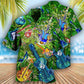 Guitar And Magic Hawaiian Shirt With All Over Print For Beach Vacations Casual Parties And Warm Weather Style