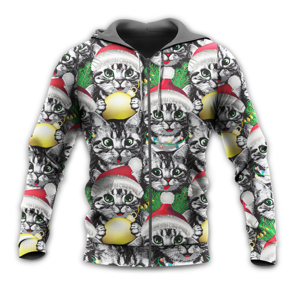 Meowy Christmas Cat Lover Hoodie For Seasonal Parties Casual Wear And Thoughtful Holiday Gifts