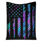 Mermaid American Flag Flannel Blanket For Cozy Bedroom Sofa Decor