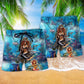 Mermaid Beautiful And Skull Hawaiian Print Beach Shorts For Bold Summer Vacation Style