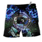 Mermaid Love Blue Ocean Hawaiian Print Beach Shorts For Marine Inspired Outdoor Wear
