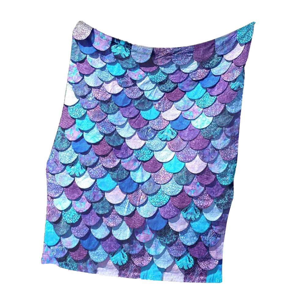 Mermaid Love Ocean Lover Flannel Blanket For Cozy Bedroom Sofa Decor