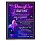 Mermaid Never Forget That I Love You Mom To Daughter Flannel Blanket For Cozy Bedroom Sofa Decor