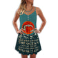 Mermaid Ocean Dream Late At Night V-Neck Sleeveless Cami Dress For Coastal Travel And Relaxed Summer Wear