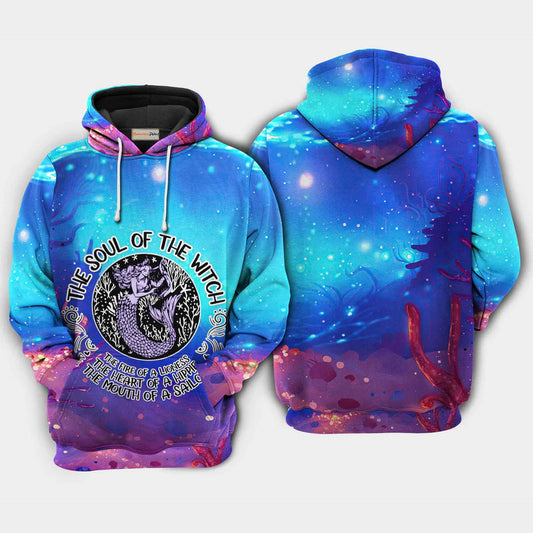 Mermaid Ocean Skyline Hoodie For Coastal Life Casual Events And Everyday Comfort