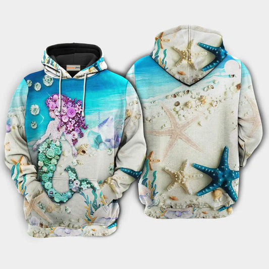 Mermaid Ocean Skyline Hoodie For Ocean Adventures Seasonal Travel And Gift Giving