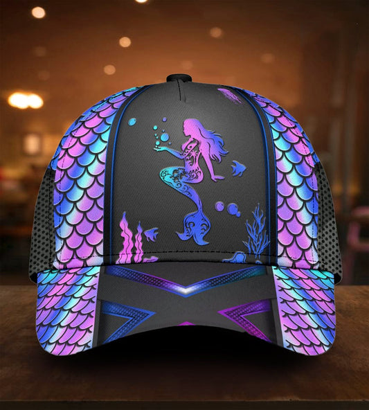 Mermaid Hologram Fantasy Ocean Classic Cap For Outdoor Travel Parties And Thoughtful Holiday Gifting
