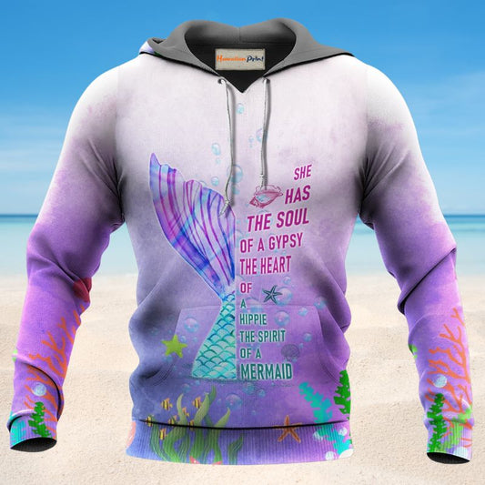 Mermaid Love Ocean Sky Soul Hoodie For Seaside Adventures Daily Style And Comfortable Outfits