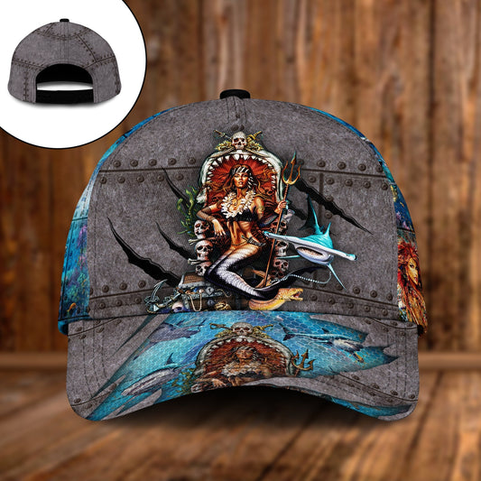 Mermaid Queen Ocean Lover Classic Cap For Beach Vacations Outdoor Trips And Everyday Comfort