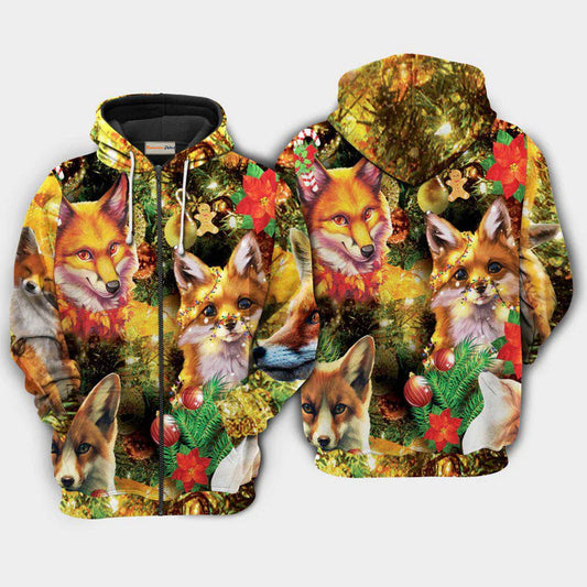 Christmas Foxmas Hoodie For Christmas Gatherings Outdoor Trips And Relaxed Seasonal Style