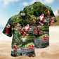 Merry Christmas Fishing Hawaiian Shirt For Resort Travel Summer Events And Thoughtful Casual Gifting