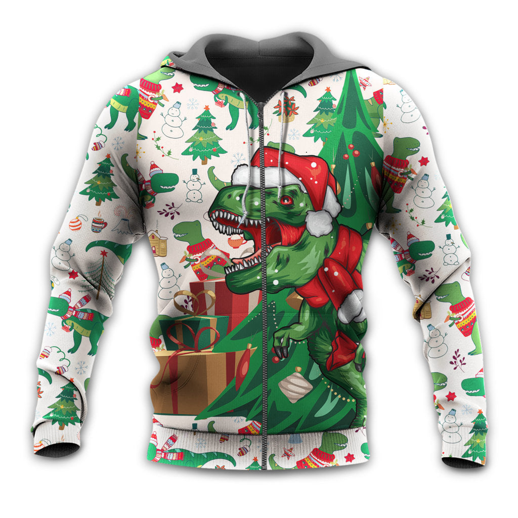 Rexmas Dinosaur Christmas Hoodie For Seasonal Parties Casual Wear And Thoughtful Holiday Gifts