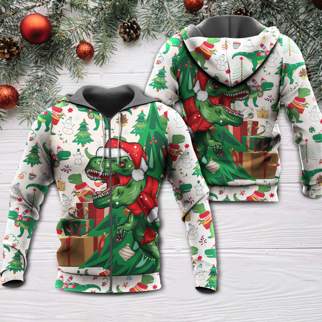 Rexmas Dinosaur Christmas Hoodie For Seasonal Parties Casual Wear And Thoughtful Holiday Gifts