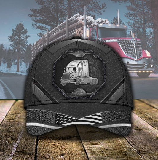 Metal Pattern Truck Driver Lifestyle Workwear Classic Cap For Outdoor Adventures Festivals And Casual Wear