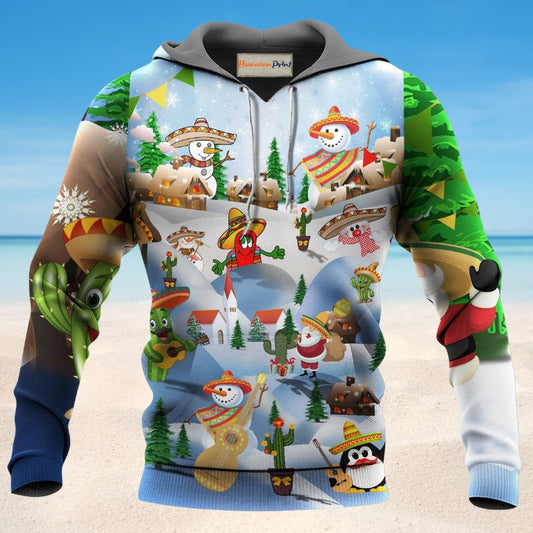 Mexican Christmas Hoodie For Festive Family Moments Winter Wear And Holiday Gift Ideas