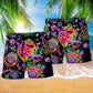 Mexico Neon Color Style Colorful Hawaiian Print Beach Shorts For Beach Getaways And Comfortable Summer Wear