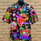 Neon Mexico Hawaiian Shirt Artwork Detail For Resort Trips And Outdoor Activities