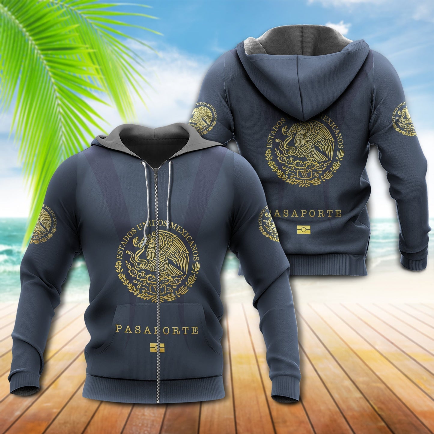 Blue Mexico Passport Hoodie For Weekend Trips Relaxed Outfits And Thoughtful Gifting