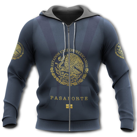 Blue Mexico Passport Hoodie For Weekend Trips Relaxed Outfits And Thoughtful Gifting