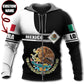 Black White Mexico Symbol Personalized Hoodie For Casual Streetwear Travel And Everyday Comfort
