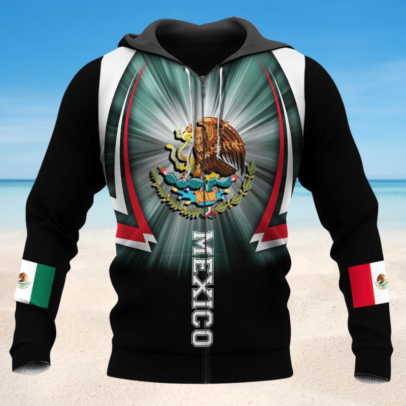 Blue Black Mexico Hoodie For Casual Street Style Travel And Daily Comfort